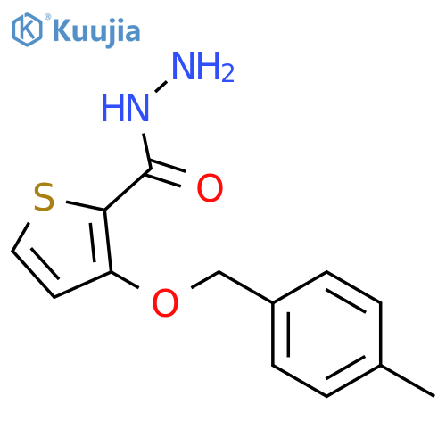 3-((4-Methylbenzyl)oxy)thiophene-2-carbohydrazide structure