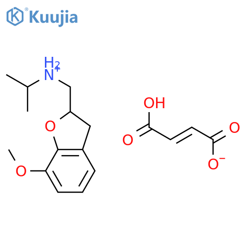 N-[(7-methoxy-2,3-dihydro-1-benzofuran-2-yl)methyl]propan-2-aminium (2Z)-3-carboxyprop-2-enoate structure