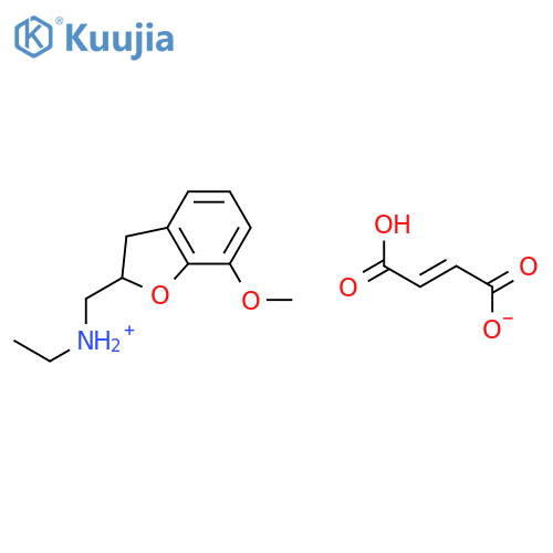 N-[(7-methoxy-2,3-dihydro-1-benzofuran-2-yl)methyl]ethanaminium (2Z)-3-carboxyprop-2-enoate structure