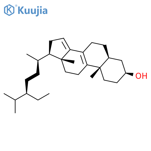 Stigmasta-8,14-dien-3-ol, (3b,5a)- structure