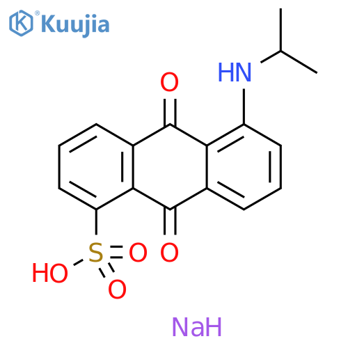 1-Anthracenesulfonic acid, 9,10-dihydro-5-[(1-methylethyl)amino]-9,10-dioxo-, sodium salt (1:1) structure