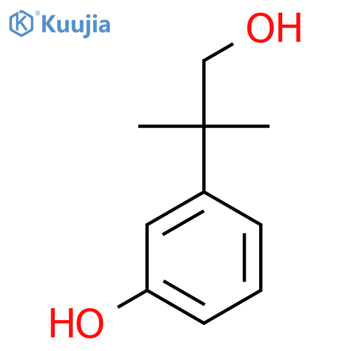 3-(1-hydroxy-2-methylpropan-2-yl)phenol structure