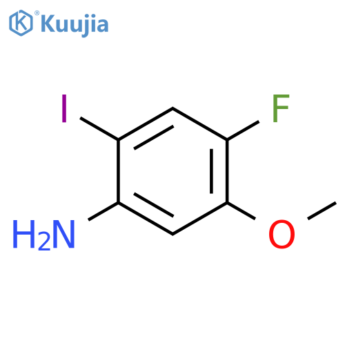 4-Fluoro-2-iodo-5-methoxy-phenylamine structure