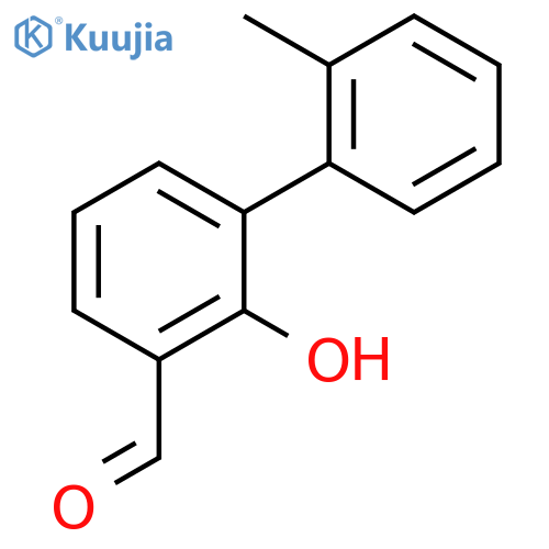2-hydroxy-3-(2-methylphenyl)benzaldehyde structure