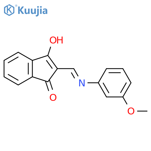 2-(((3-Methoxyphenyl)amino)methylene)indane-1,3-dione structure