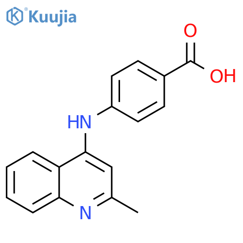 Benzoic acid, 4-[(2-methyl-4-quinolinyl)amino]- structure