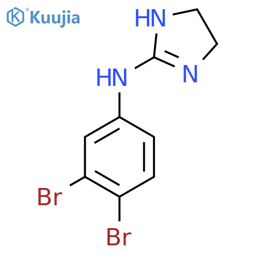 N-(3,4-dibromophenyl)-4,5-dihydro-1H-imidazol-2-amine structure