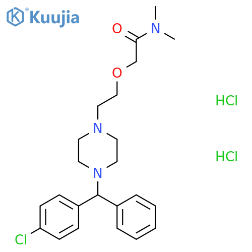 (RS)-N,N-dimethyl-{2-[4-(alpha-phenyl-p-chloro-benzyl)piperazin-1-yl]ethoxy}-acetamide dihydrochloride structure