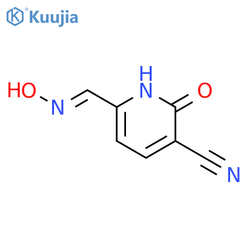6-(hydroxyimino)methyl-2-oxo-1,2-dihydropyridine-3-carbonitrile structure