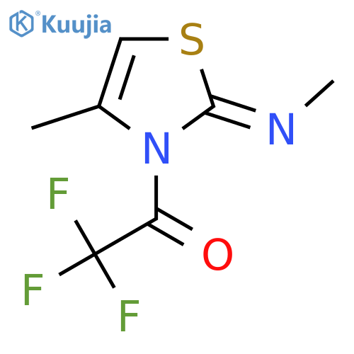 2,2,2-Trifluoro-1-[4-methyl-2-(methylimino)-3(2H)-thiazolyl]-ethanone structure