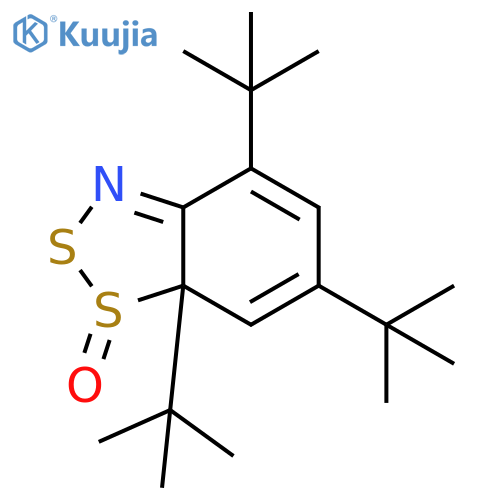 7aH-1,2,3-Benzodithiazole, 4,6,7a-tris(1,1-dimethylethyl)-, 1-oxide structure