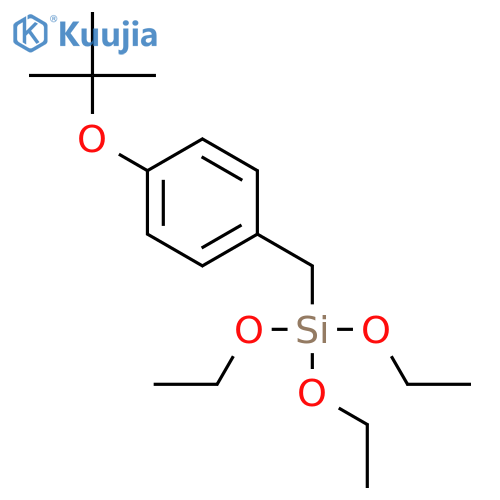 Silane, [[4-(1,1-dimethylethoxy)phenyl]methyl]triethoxy- structure