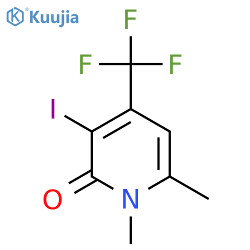 3-Iodo-1,6-dimethyl-4-(trifluoromethyl)pyridin-2(1H)-one structure