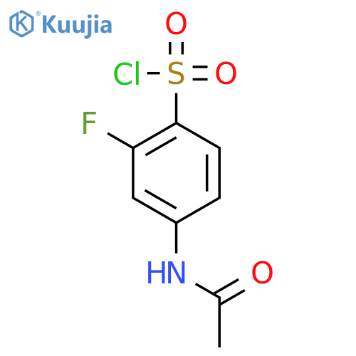4-Acetamido-2-fluorobenzene-1-sulfonyl chloride structure