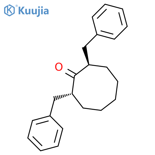 Cyclooctanone, 2,8-bis(phenylmethyl)-, trans- structure