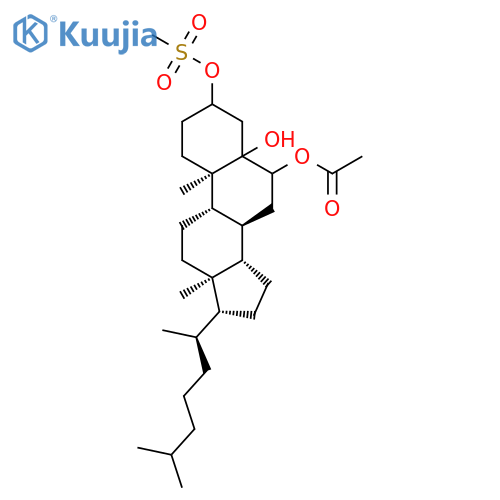 Cholestane-3,5,6-triol,6-acetate 3-methanesulfonate, (3b,5a,6b)- (9CI) structure