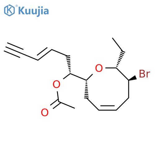 2H-Oxocin-2-methanol,7-bromo-8-ethyl-3,6,7,8-tetrahydro-a-(2E)-2-penten-4-yn-1-yl-, 2-acetate, (aR,2R,7S,8R)- structure