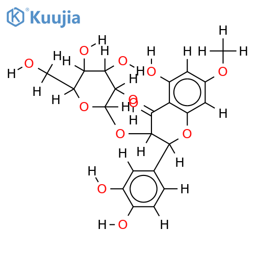 7-Me ether,3-O-beta-D-glucopyranoside-(2R,3R)-3,3',4',5,7-Pentahydroxyflavanone structure