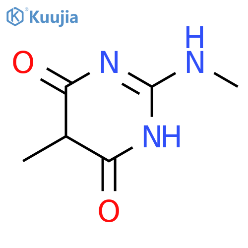 5-methyl-2-(methylamino)-1,4,5,6-tetrahydropyrimidine-4,6-dione structure