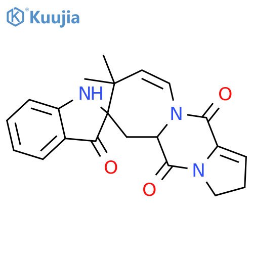 Spiro[2H-indole-2,7'(8'H)-[3H,5H]pyrrolo[1',2':4,5]pyrazino[1,2-a]azepine]-3,5',12'(1H,2'H)-trione,5'a,6'-dihydro-8',8'-dimethyl-, (2S,5'S)- (9CI) structure