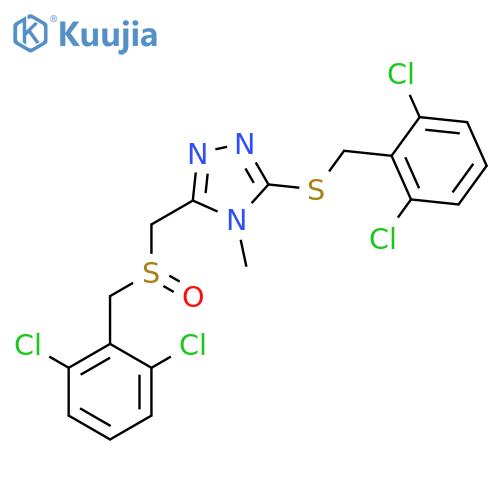 2,6-DICHLOROBENZYL (5-[(2,6-DICHLOROBENZYL)SULFANYL]-4-METHYL-4H-1,2,4-TRIAZOL-3-YL)METHYL SULFOXIDE structure