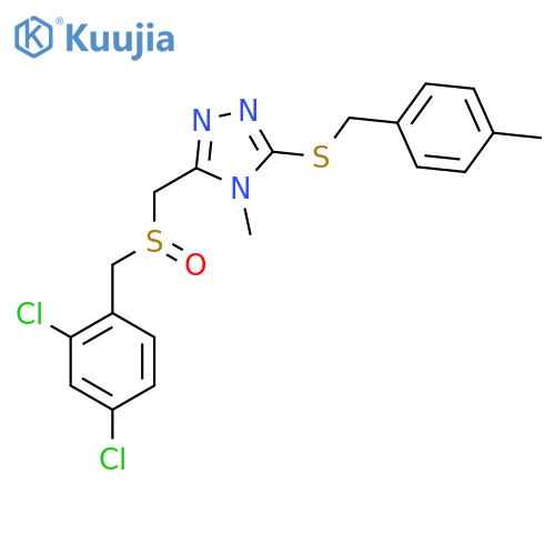 3-{[(2,4-dichlorobenzyl)sulfinyl]methyl}-4-methyl-5-[(4-methylbenzyl)sulfanyl]-4H-1,2,4-triazole structure