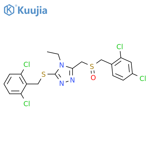 2,4-DICHLOROBENZYL (5-[(2,6-DICHLOROBENZYL)SULFANYL]-4-ETHYL-4H-1,2,4-TRIAZOL-3-YL)METHYL SULFOXIDE structure