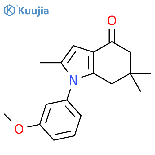 1-(3-methoxyphenyl)-2,6,6-trimethyl-4,5,6,7-tetrahydro-1H-indol-4-one structure