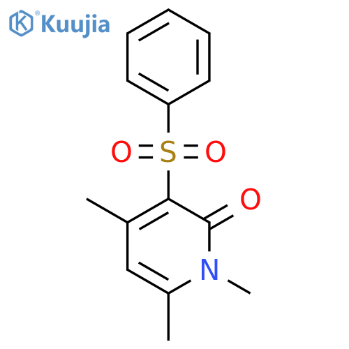 1,4,6-trimethyl-3-(phenylsulfonyl)-2(1H)-pyridinone structure