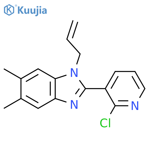 1-allyl-2-(2-chloro-3-pyridinyl)-5,6-dimethyl-1H-1,3-benzimidazole structure