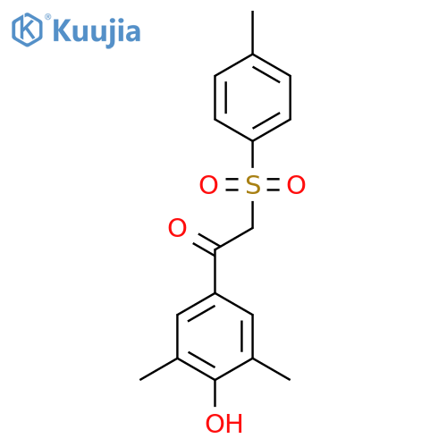1-(4-Hydroxy-3,5-dimethylphenyl)-2-[(4-methylphenyl)sulfonyl]-1-ethanone structure