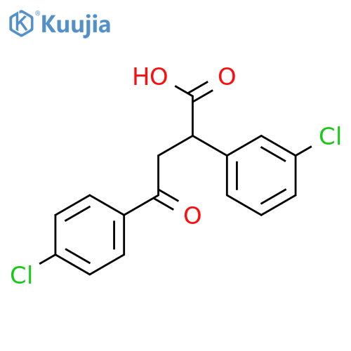 2-(3-Chlorophenyl)-4-(4-chlorophenyl)-4-oxobutanoic acid structure