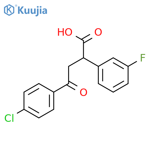 4-(4-Chlorophenyl)-2-(3-fluorophenyl)-4-oxobutanoic acid structure