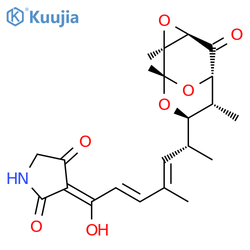 2,4-Pyrrolidinedione,3-[(2E,4E,6R)-1-hydroxy-4-methyl-6-[(1S,2S,4R,6S,7R,8R)-1,2,7-trimethyl-5-oxo-3,9,10-trioxatricyclo[4.3.1.02,4]dec-8-yl]-2,4-heptadienylidene]-,(3E)- (9CI) structure