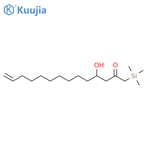 13-Tetradecen-2-one, 4-hydroxy-1-(trimethylsilyl)- structure