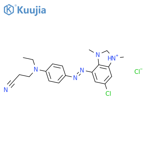 1H-Benzimidazolium,6-chloro-4-[2-[4-[(2-cyanoethyl)ethylamino]phenyl]diazenyl]-1,3-dimethyl-,chloride (1:1) structure