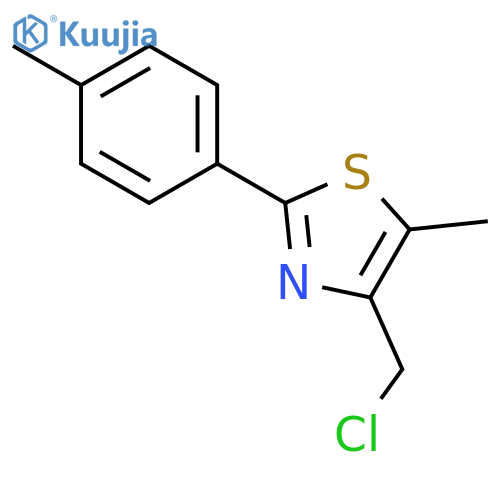 Thiazole, 4-(chloromethyl)-5-methyl-2-(4-methylphenyl)- structure