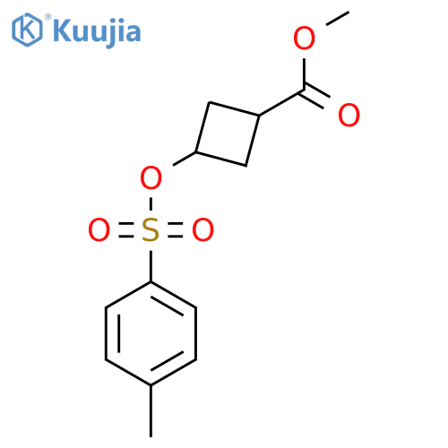 Methyl 3-{[(4-methylbenzene)sulfonyl]oxy}cyclobutane-1-carboxylate structure
