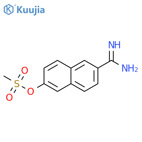 2-Naphthalenecarboximidamide,6-[(methylsulfonyl)oxy]- structure