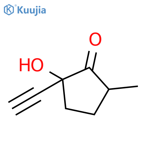 Cyclopentanone,2-ethynyl-2-hydroxy-5-methyl-(9ci) structure