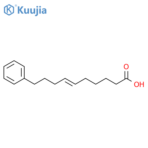 6-Decenoic acid, 10-phenyl-, (6E)- structure