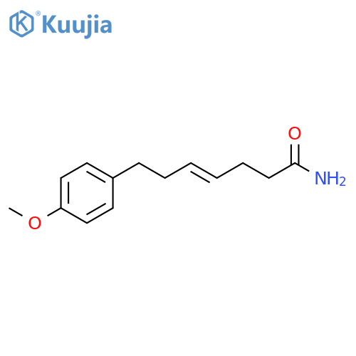 4-Heptenamide, 7-(4-methoxyphenyl)-, (4E)- structure