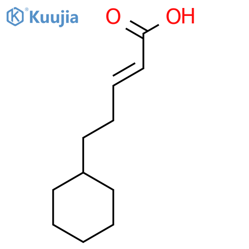 (2E)-5-cyclohexylpent-2-enoic acid structure