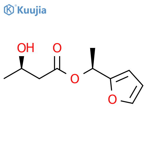 Butanoic acid, 3-hydroxy-, (1S)-1-(2-furanyl)ethyl ester, (3R)- structure