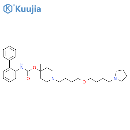 Carbamic acid, [1,1'-biphenyl]-2-yl-,4-methyl-1-[4-[4-(1-pyrrolidinyl)butoxy]butyl]-4-piperidinyl ester structure