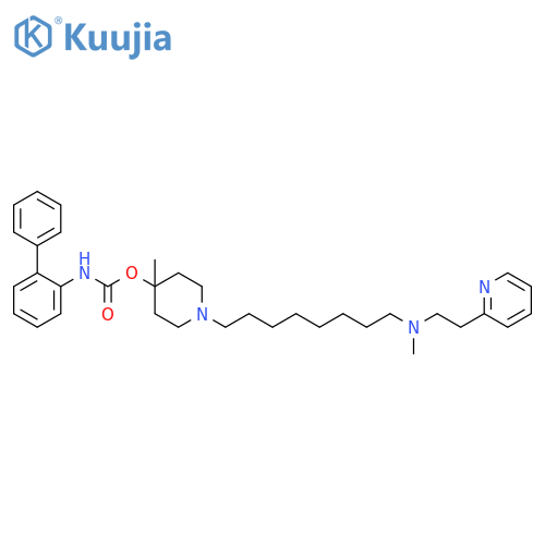 Carbamic acid, [1,1'-biphenyl]-2-yl-,4-methyl-1-[8-[methyl[2-(2-pyridinyl)ethyl]amino]octyl]-4-piperidinyl ester structure