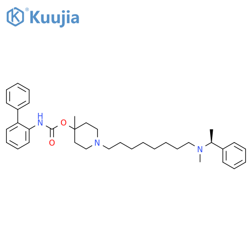 Carbamic acid, [1,1'-biphenyl]-2-yl-,4-methyl-1-[8-[methyl[(1S)-1-phenylethyl]amino]octyl]-4-piperidinyl ester structure