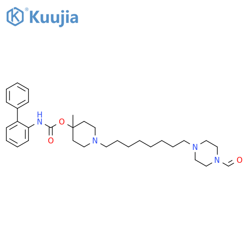 Carbamic acid, [1,1'-biphenyl]-2-yl-,1-[8-(4-formyl-1-piperazinyl)octyl]-4-methyl-4-piperidinyl ester structure