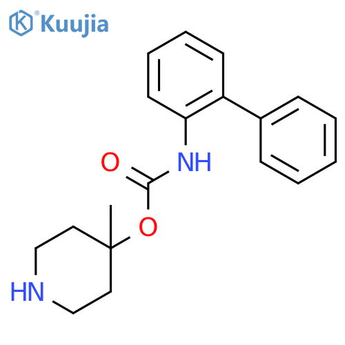 Carbamic acid, [1,1'-biphenyl]-2-yl-, 4-methyl-4-piperidinyl ester structure