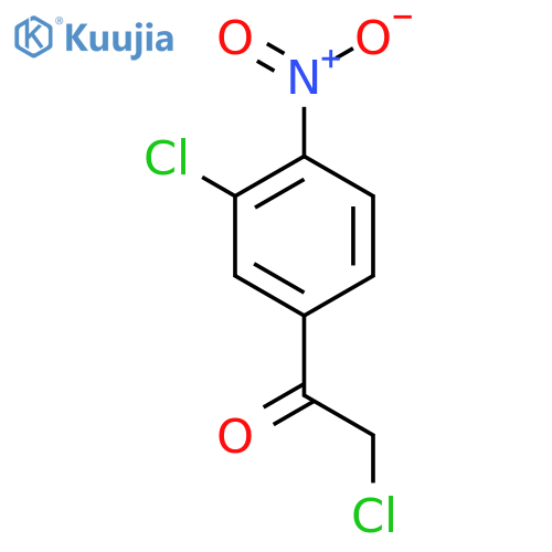 2-chloro-1-(3-chloro-4-nitrophenyl)ethan-1-one structure